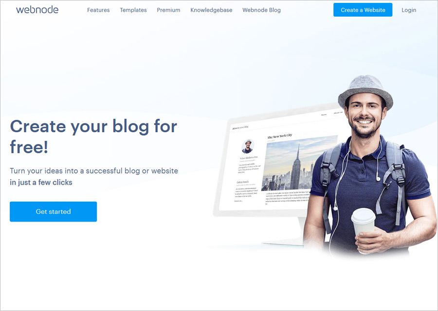 Webnode free blog builder