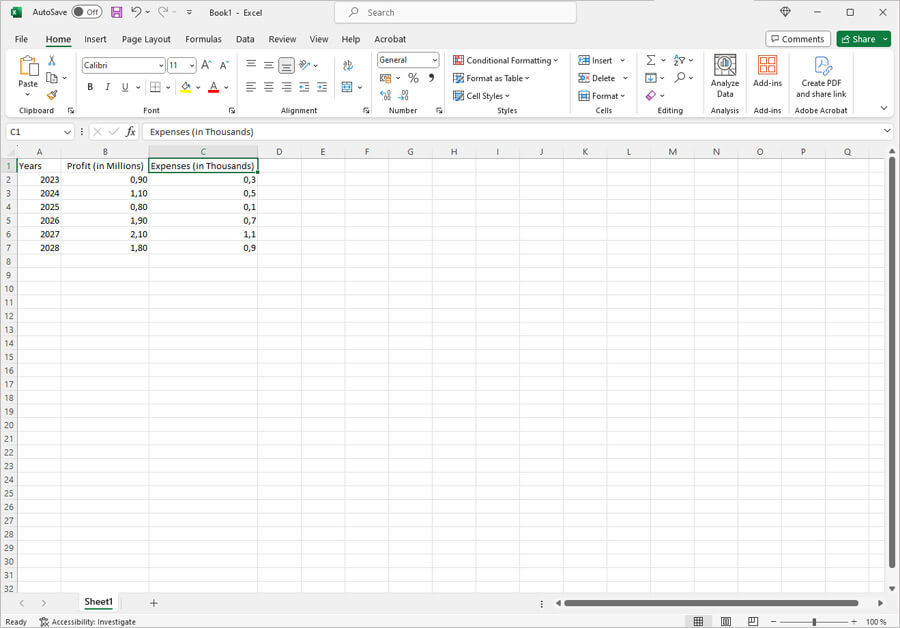 How to make a bar graph in Excel