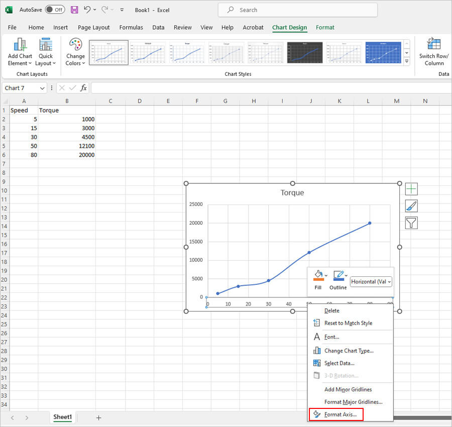 How to make a log graph in Excel